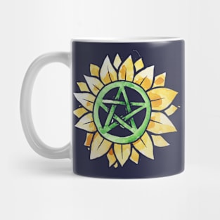 Sunflower Pentagram Mug